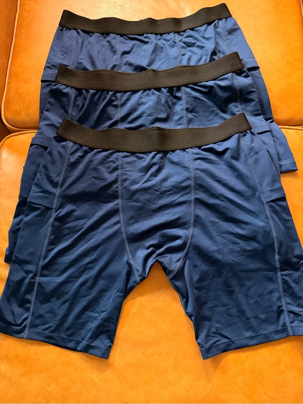 Men's Performance Compression Shorts – Navy (3-Pack)